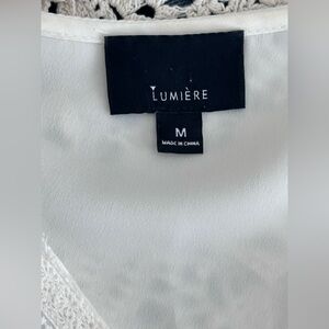 White Lumiere embroidered dress Top
